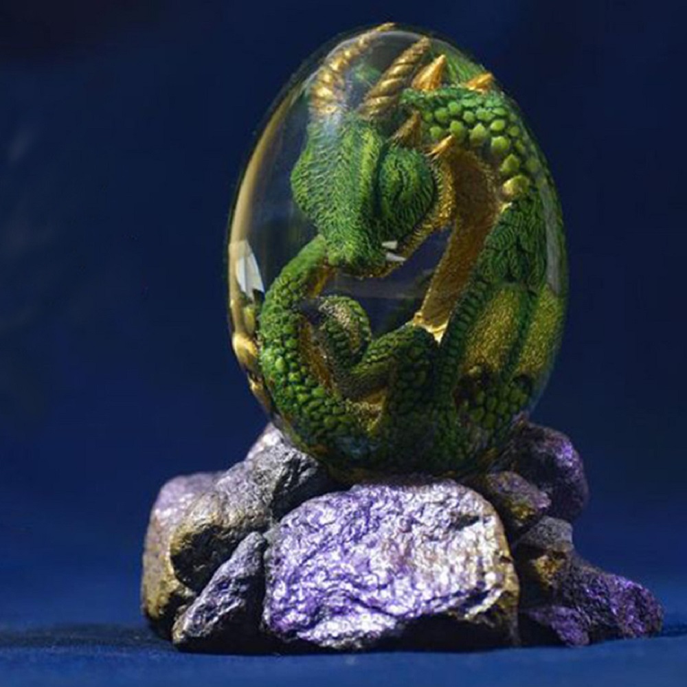 Art Craft Easter - Patung telur naga Lava dengan dasar