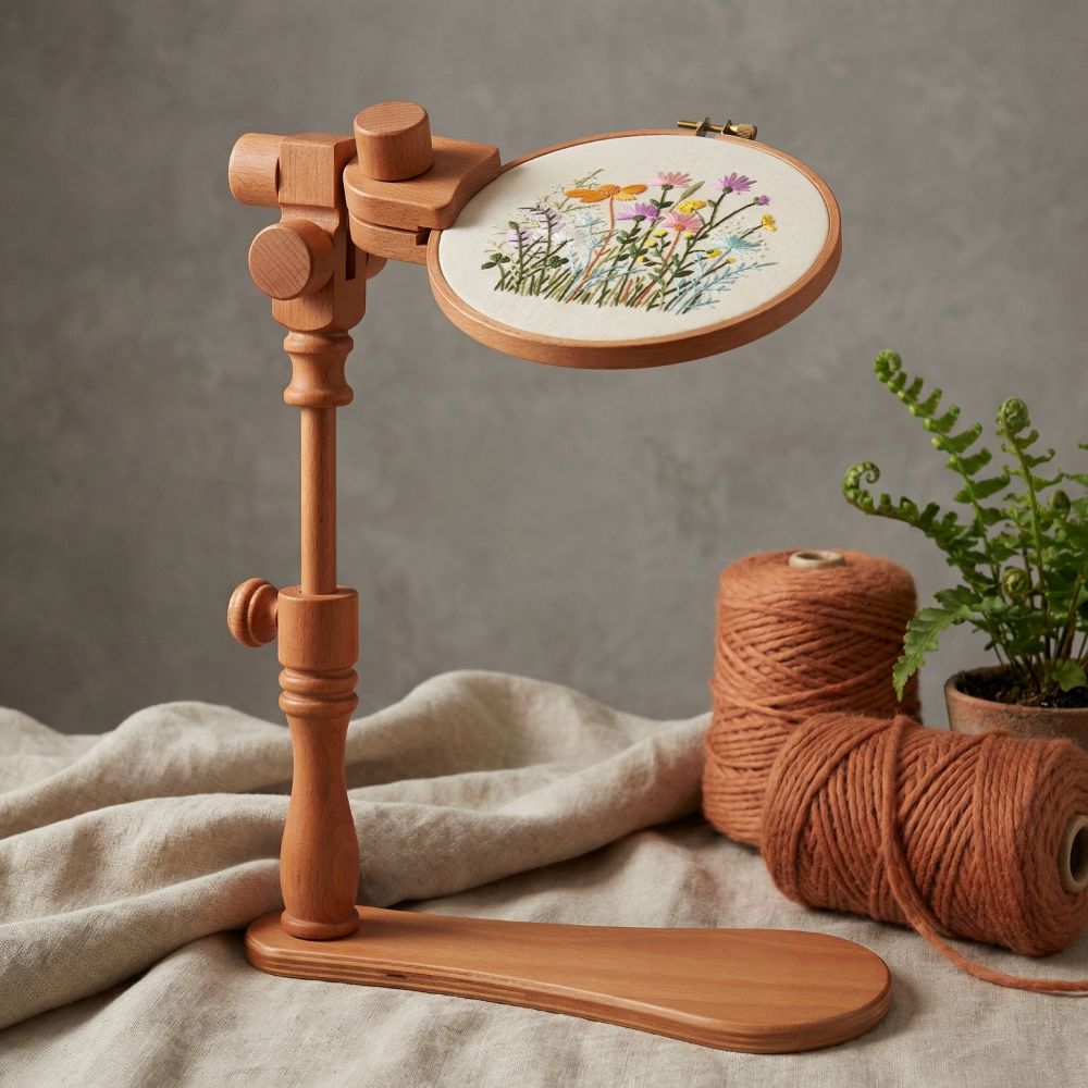 Embroidery Hoop Kit - Penyangga Sulaman Portabel Profesional, Penyangga Sulaman