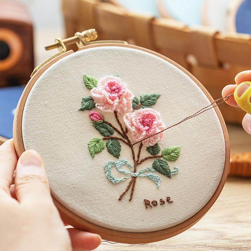 Embroidery Hoop Kit - Kualitas Tinggi Kayu Beech Bordir Lingkaran