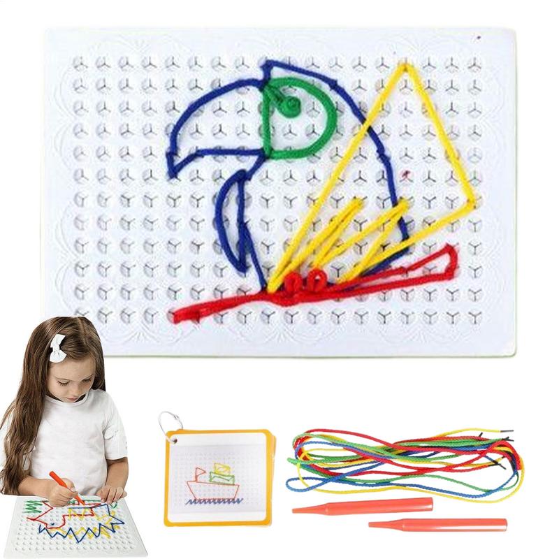 Art Craft Toddlers - Papan benang untuk anak-anak warna-warni balita