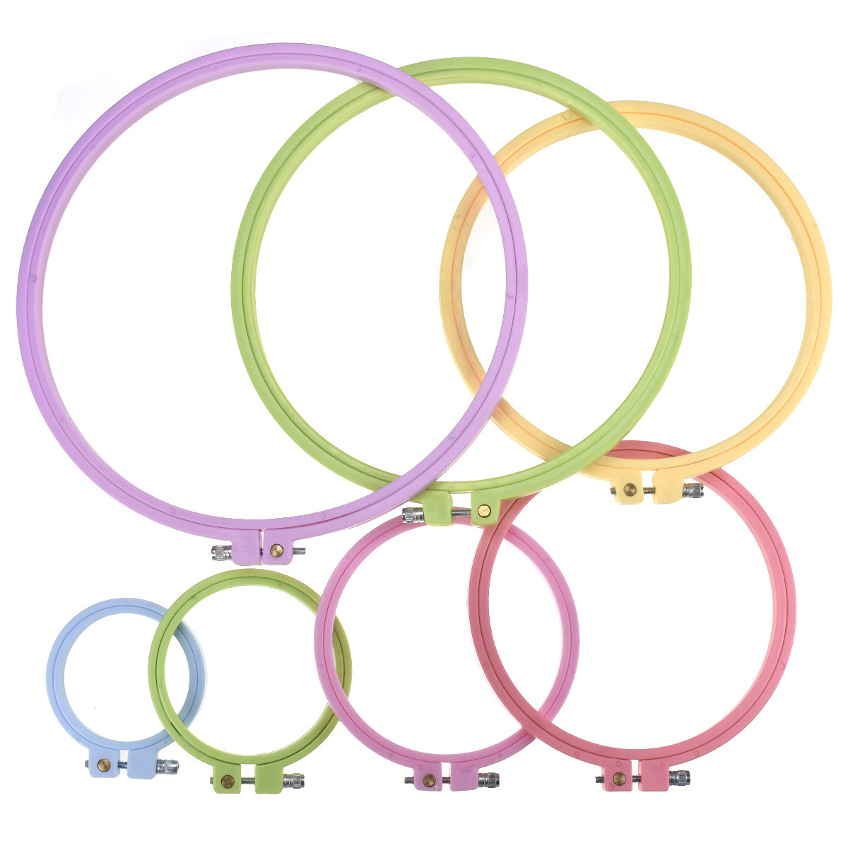 Embroidery Hoop Kit - Bingkai Sulaman Plastik Bulat untuk Cross