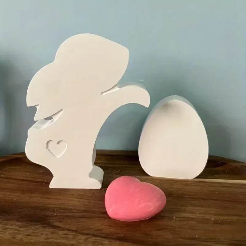 Art Craft Rabbit - Cetakan Beton Kelinci Ekor Hati Paskah