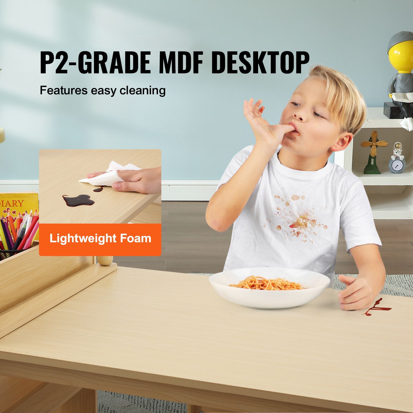 Art Craft Toddlers - Meja Seni Anak dan 2 Kursi,