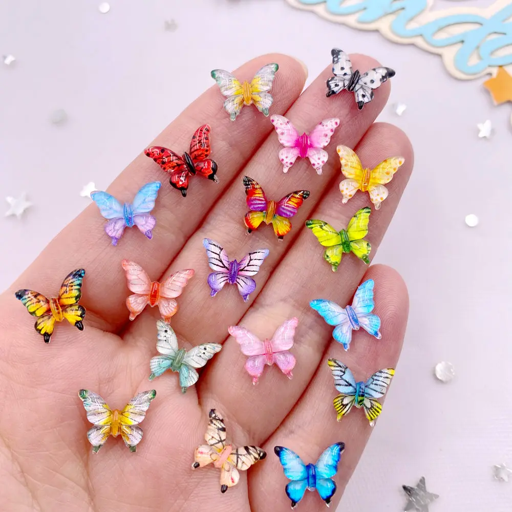 Art Craft Easter - 50 Buah 10Mm Campuran Resin Warna-warni