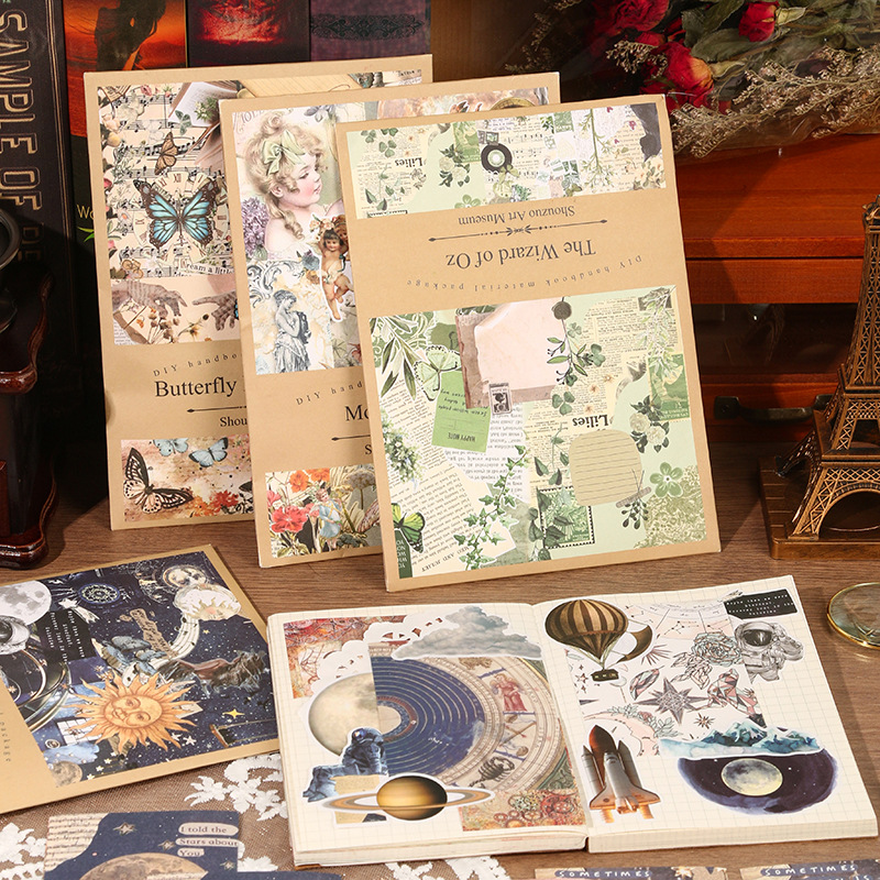 Art Craft Gallery - 100 Lembar Kertas Seni Vintage Bahan