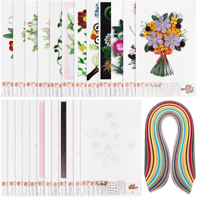 Quilling Paper Strips - 1Set 12 buah stensil kertas Quilling