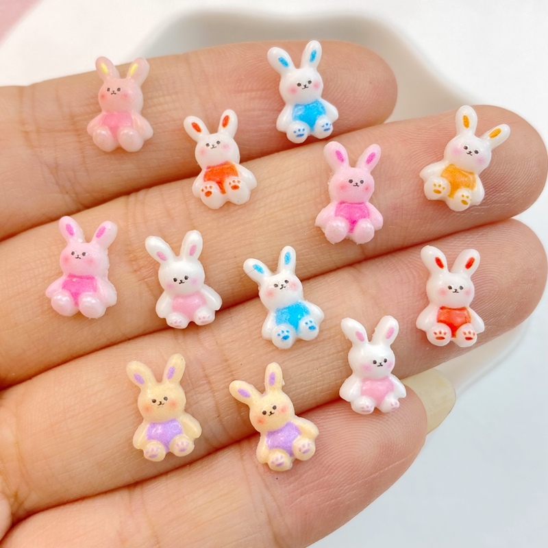 Art Craft Rabbit - 50 buah campuran baru seni kuku