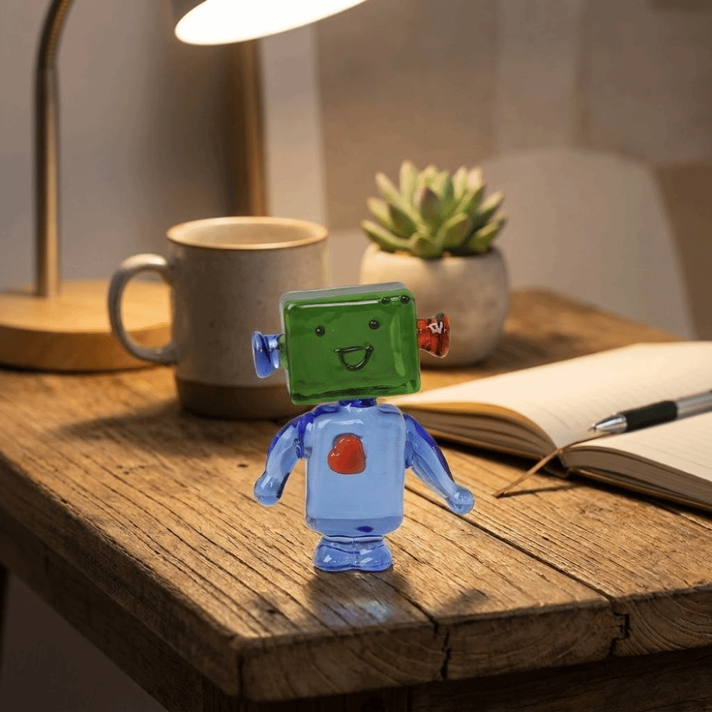 Art Craft Robot - Ornamen Robot Wajah Warna-warni Lucu, Kerajinan