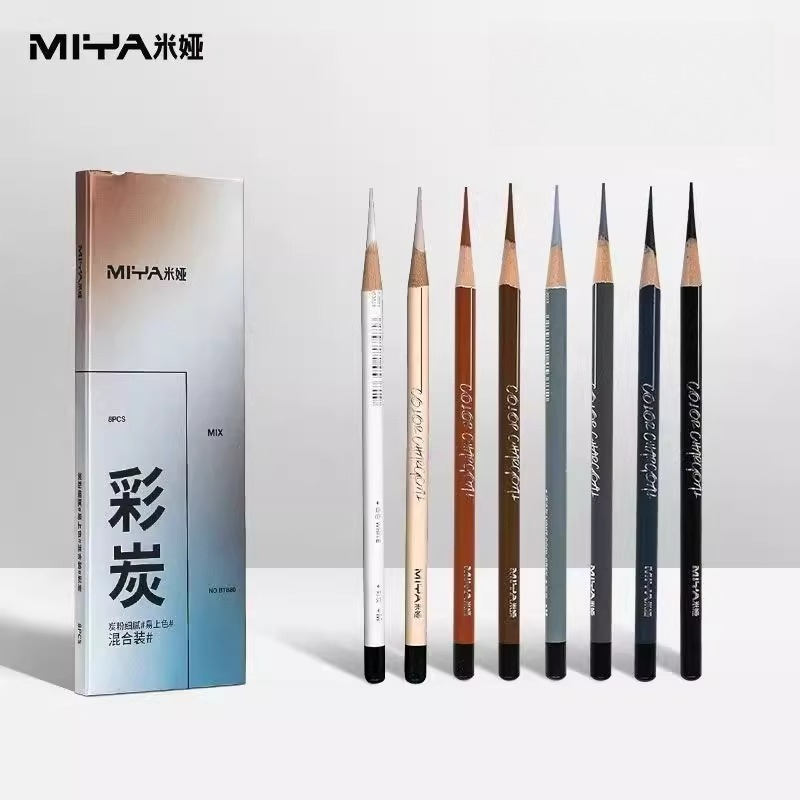 MIYA Pensil Arang Warna-warni  - Sketching Charcoal Set ulasan dan harga