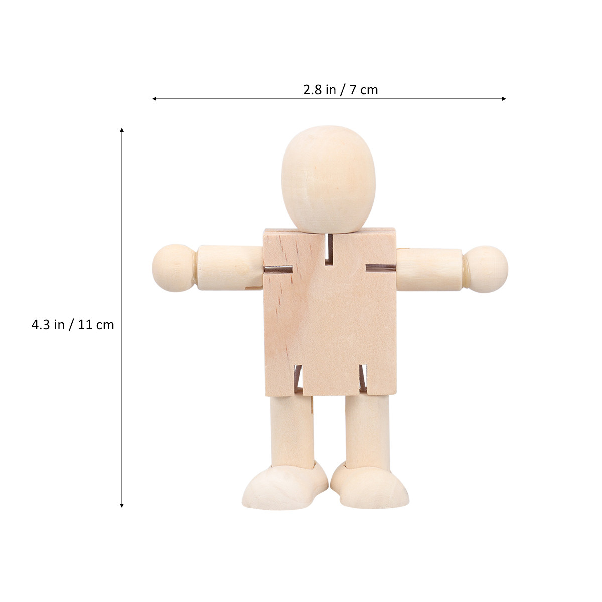 3Pcs Robot Kayu dengan Sendi y - Art Craft Robot ulasan dan harga