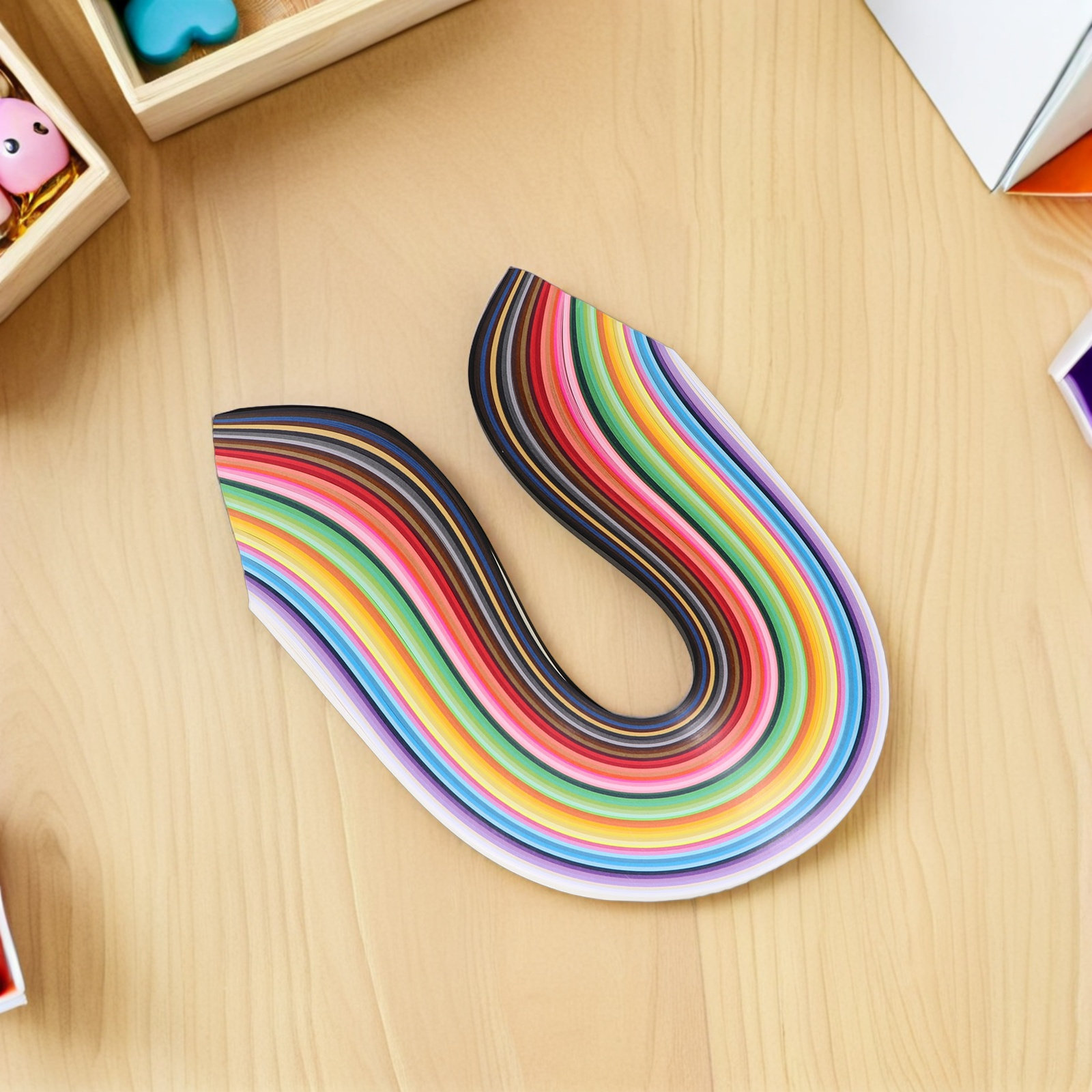 1000 Buah Strip Quilling Multi - Quilling Paper Strips ulasan dan harga