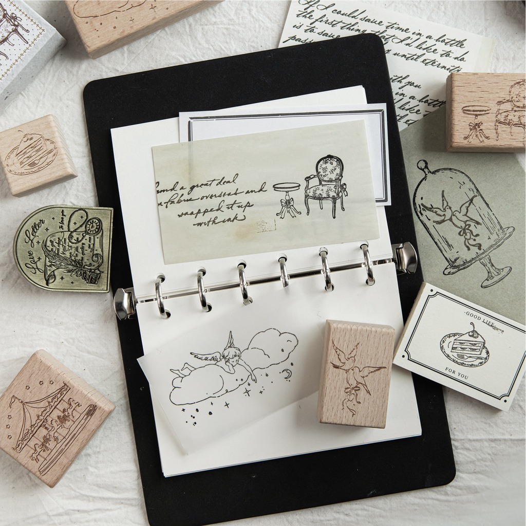 Stempel Karet Pola Kartun Kayu - Art Craft Notebook ulasan dan harga