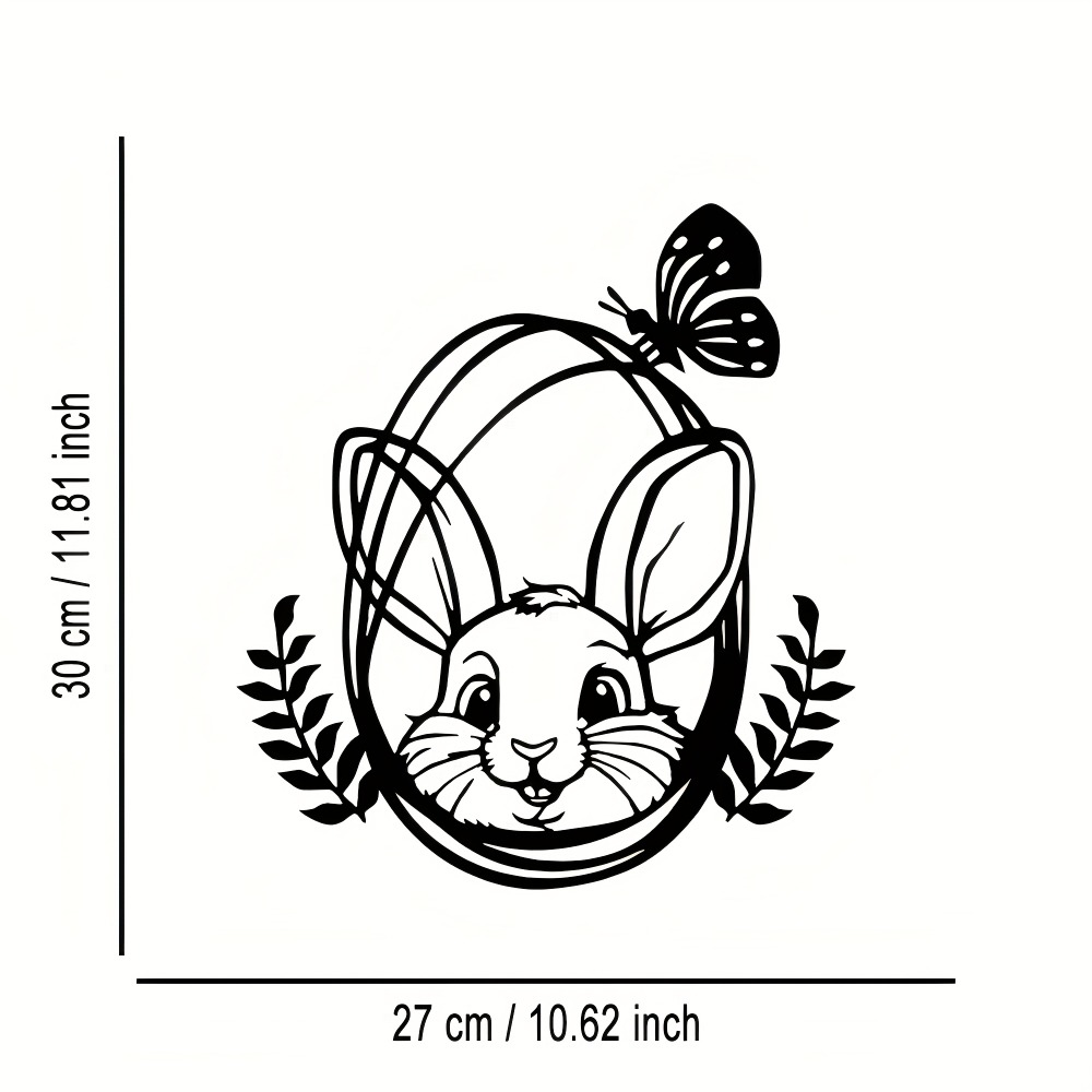 CIFBUY Seni Dinding Logam Patu - Art Craft Rabbit ulasan dan harga