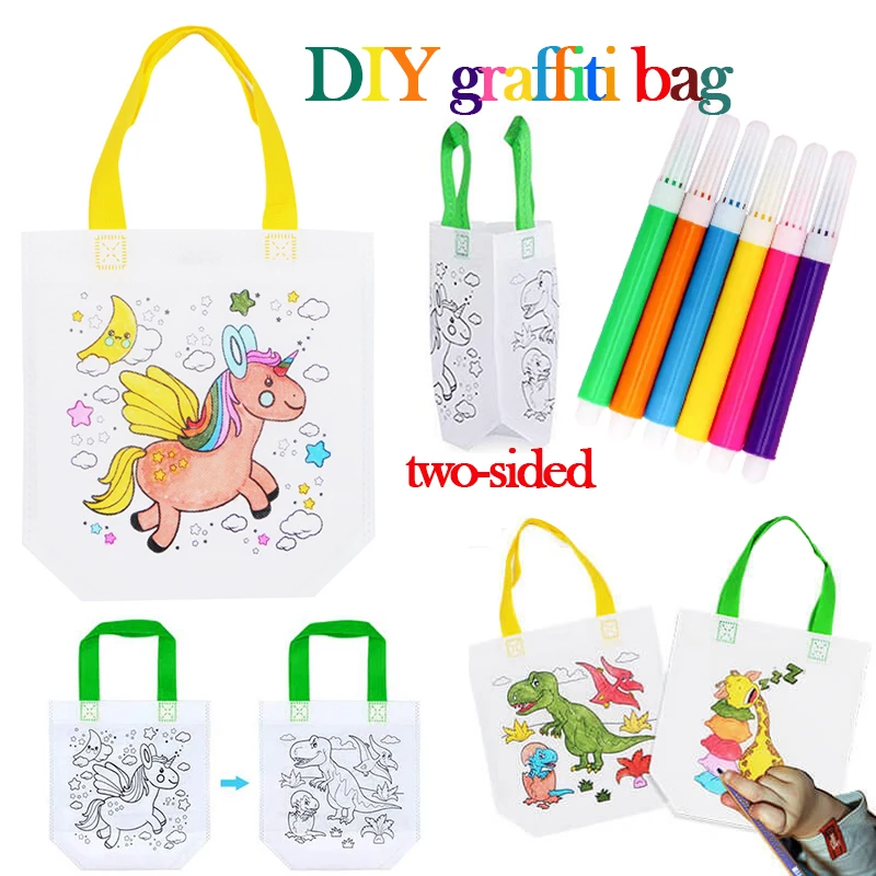 1-10pcs Set Tas DIY Graffiti d - Art Craft Notebook ulasan dan harga