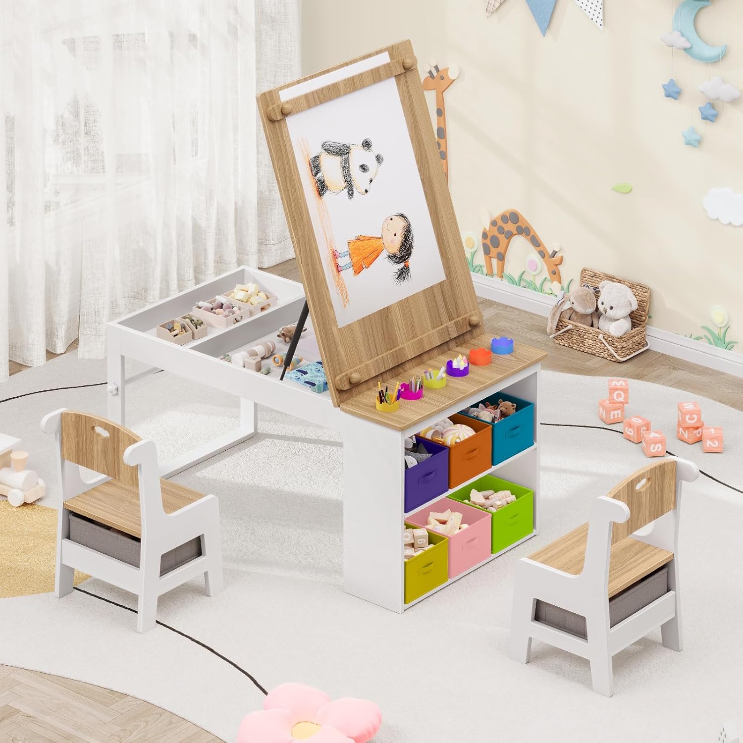 Meja dan Kursi Seni Anak, Set  - Art Craft Toddlers ulasan dan harga