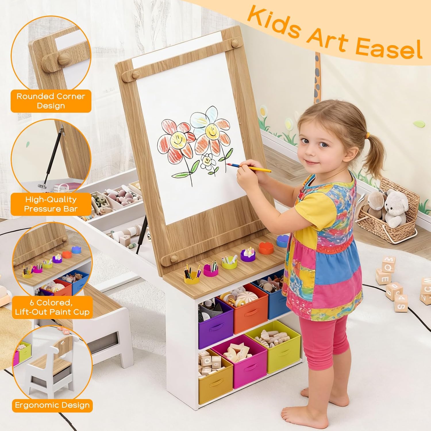 Meja dan Kursi Seni Anak, Set  - Art Craft Toddlers ulasan dan harga