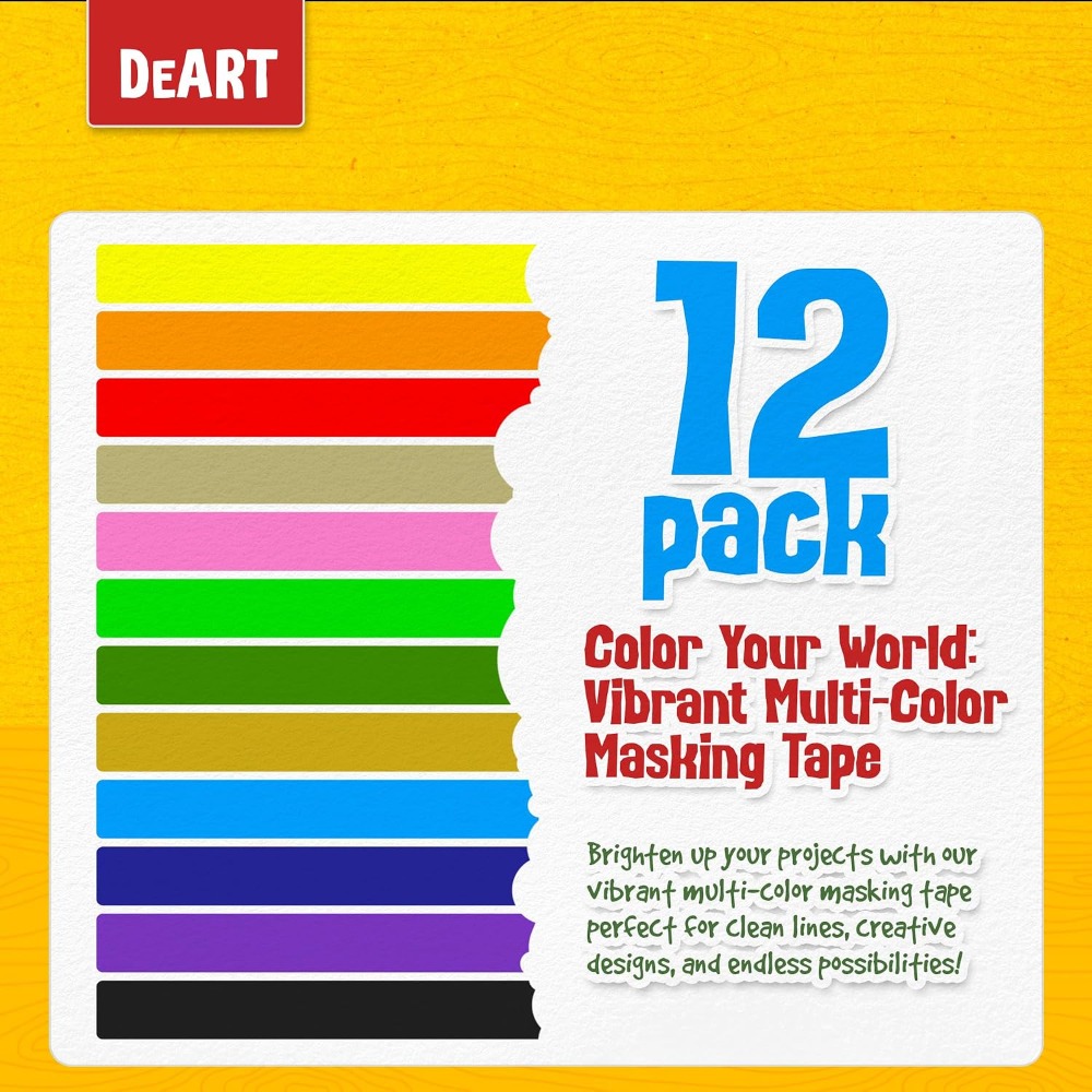 Selotip Warna-warni 12 Gulunga - Art X Craft ulasan dan harga