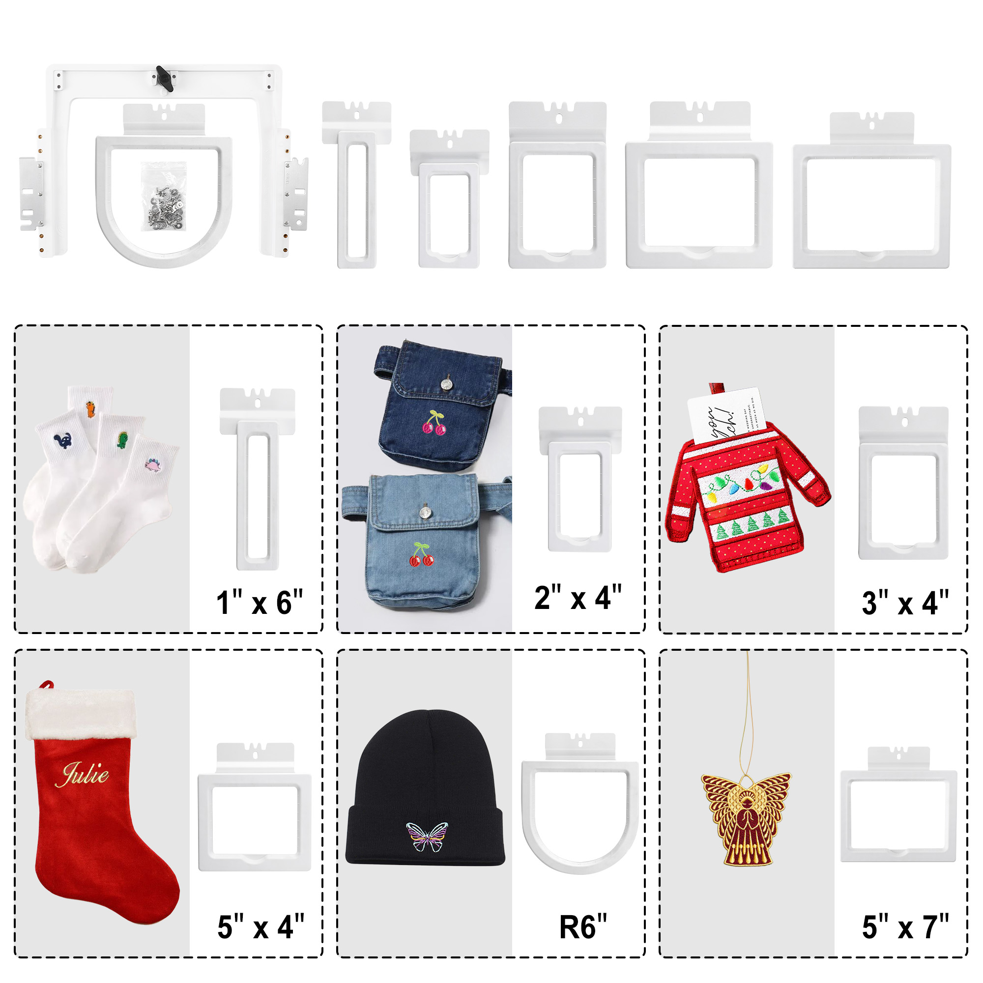 Kit Bingkai Magnetik 6in1 Fast - Embroidery Hoop Kit ulasan dan harga
