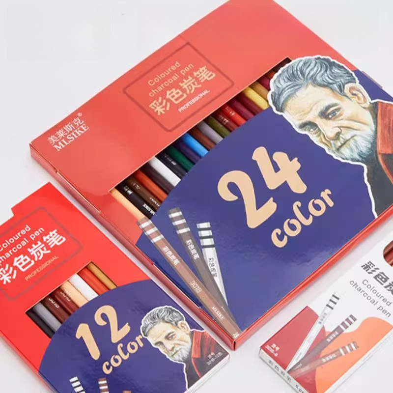 Pensil Arang Warna MLSIKE 6/12 - Sketching Charcoal Set ulasan dan harga