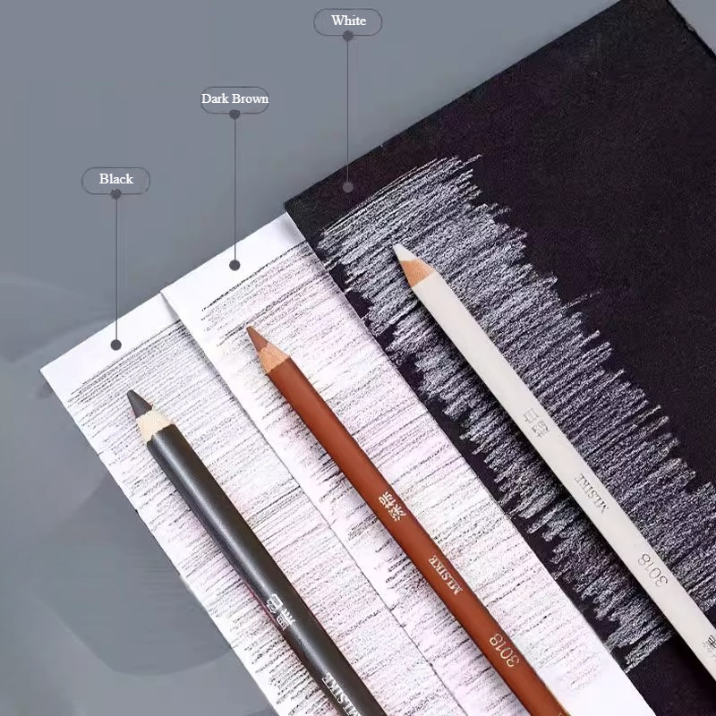 Pensil Arang Warna MLSIKE 6/12 - Sketching Charcoal Set ulasan dan harga