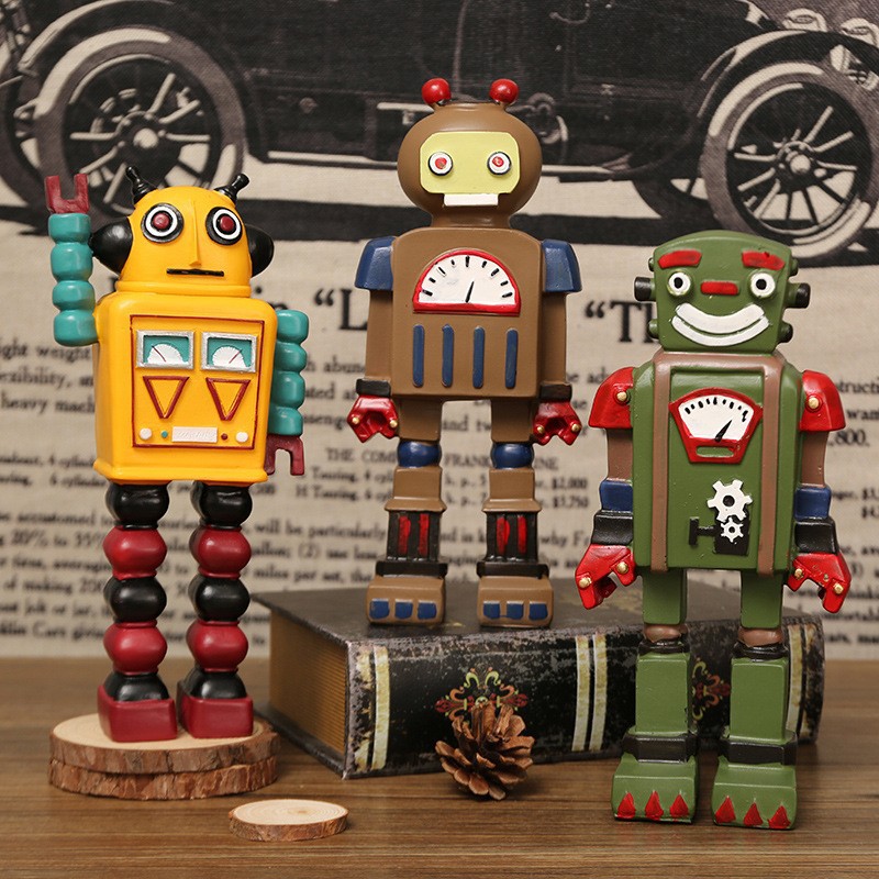 Patung Robot Kartun Hiasan Ker - Art Craft Robot ulasan dan harga