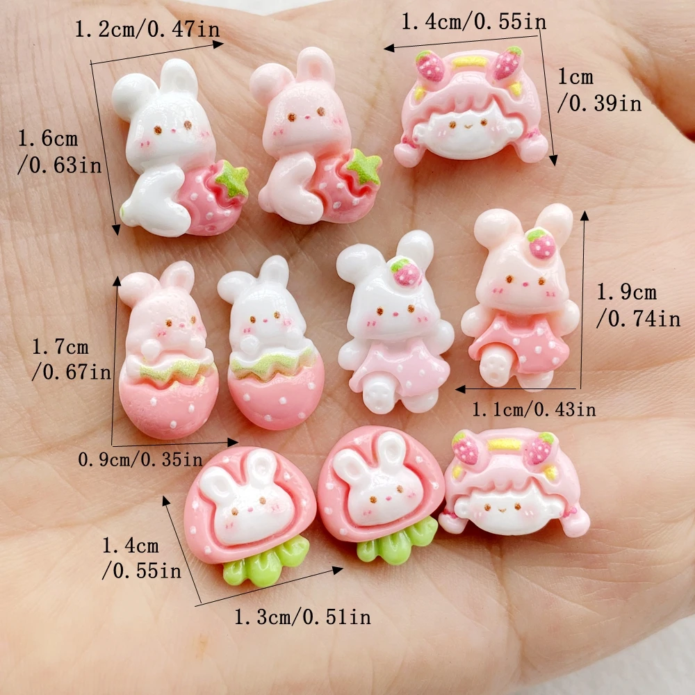 30pcs Resin Mini Kartun Kelinc - Art Craft Rabbit ulasan dan harga