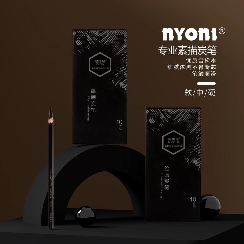 Pensil arang profesional mengg - Sketching Charcoal Set ulasan dan harga