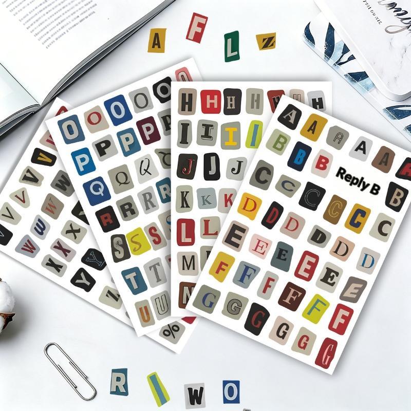 Stiker Huruf Inggris Gaya Vint - Art Craft Notebook ulasan dan harga
