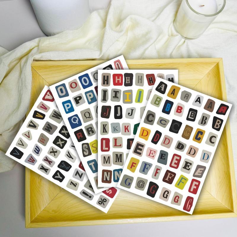 Stiker Huruf Inggris Gaya Vint - Art Craft Notebook ulasan dan harga