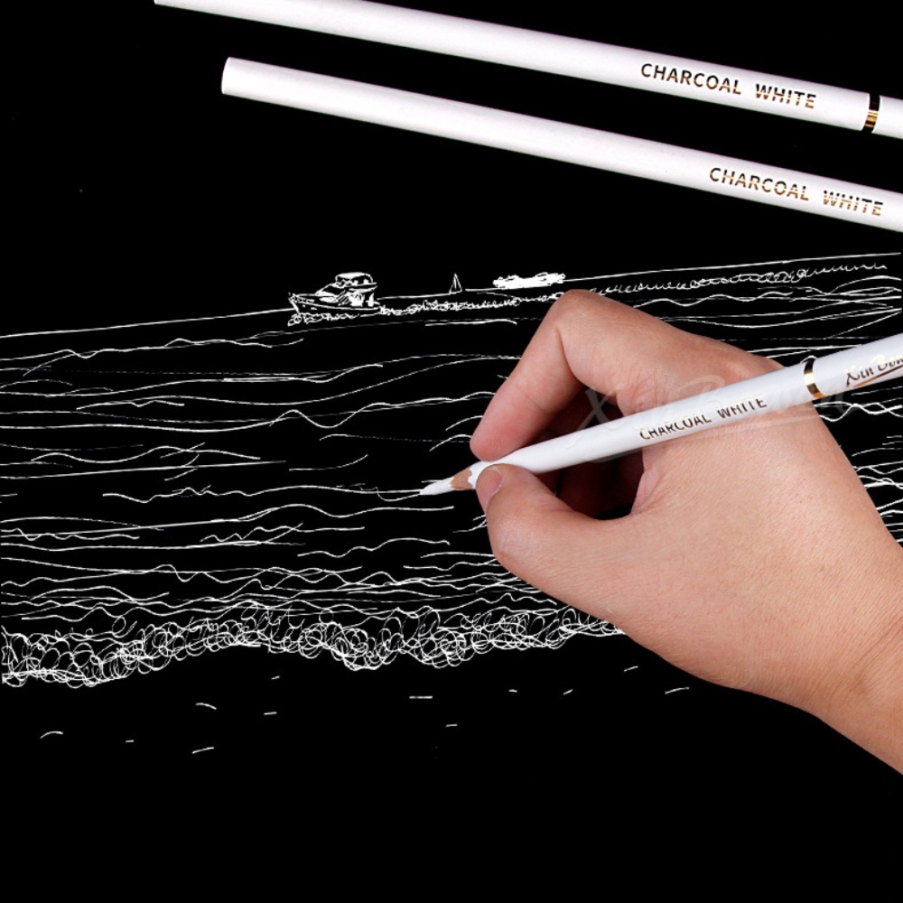 3 Buah Set Pensil Arang Lembut - Sketching Charcoal Set ulasan dan harga