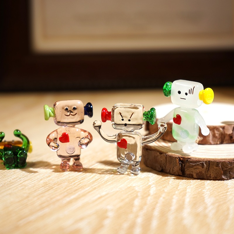 Robot Kaca Miniatur Buatan Tan - Art Craft Robot ulasan dan harga