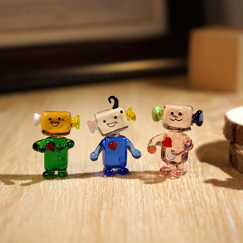 Robot Kaca Miniatur Buatan Tan - Art Craft Robot ulasan dan harga
